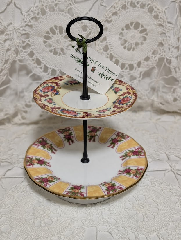 Two Tier Red and Yellow Roses